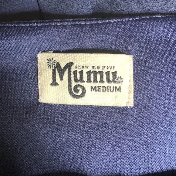 Show Me Your MuMu Sophia Wrap Dress in Navy - Picture 5 of 7